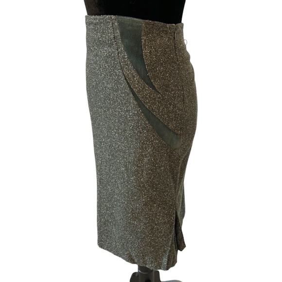 Gina Mantelli Deep Green Tweed Skirt Size 10 - Picture 2 of 7